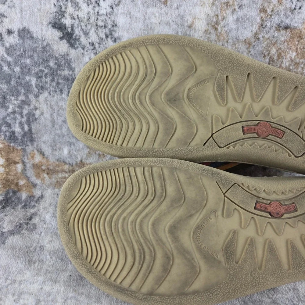 Earth Spirit Calhoun Gelron 2000 Slide Sandals Women 7.5 Woven Leather‎ Huarache